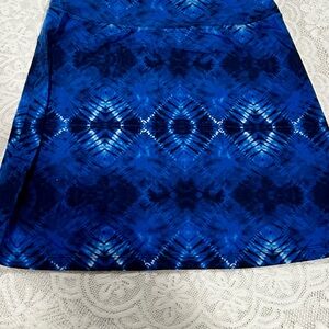 Patagonia Vibrant Blue Tie Dye Kiawah A-Line Skirt